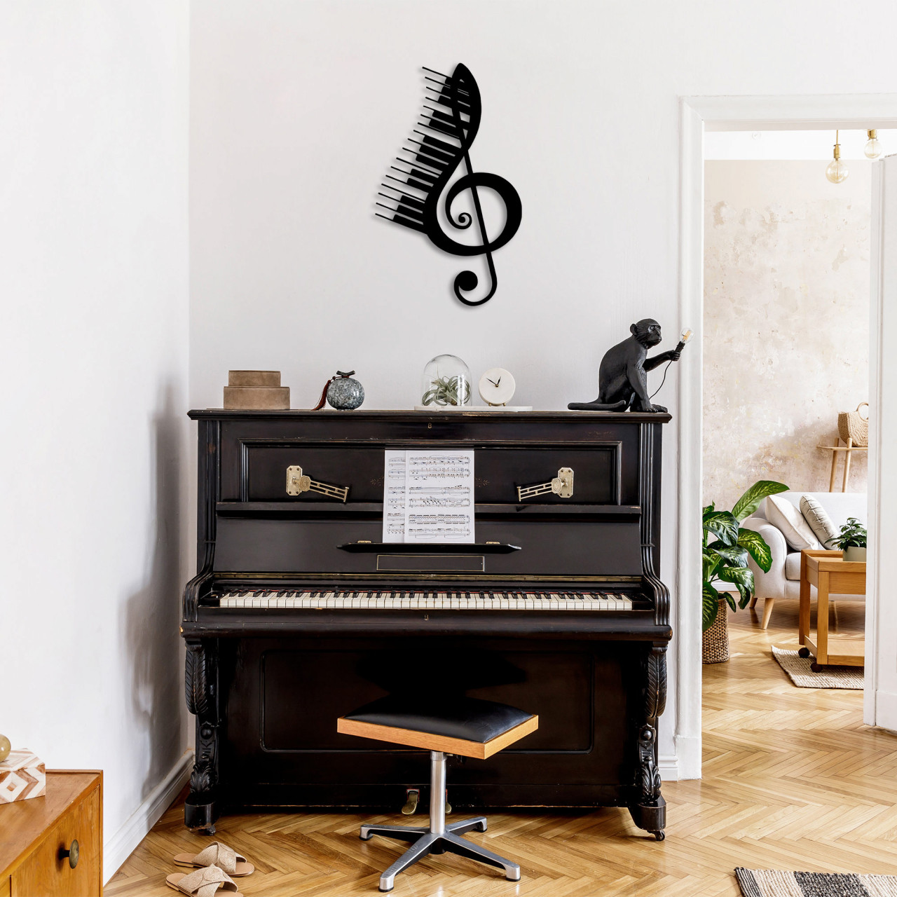 Accesoriu decorativ de perete metalic Musical - 309
