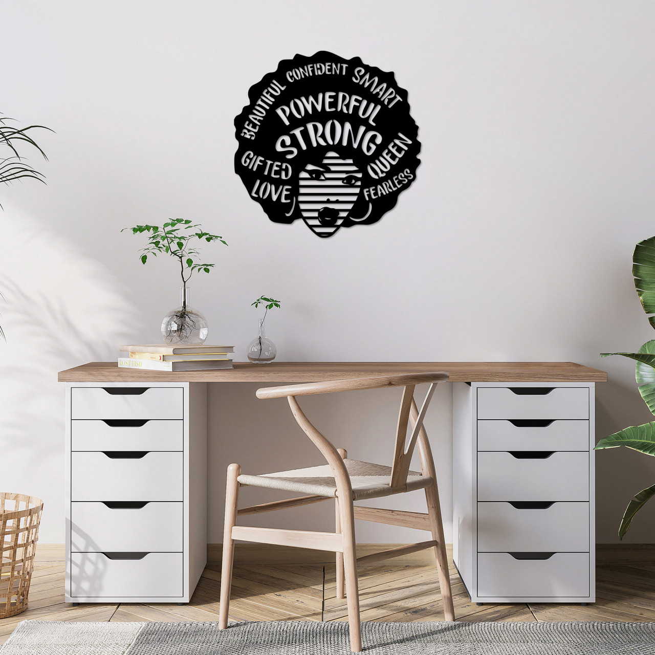 Accesoriu decorativ de perete metalic Powerful Strong - 470