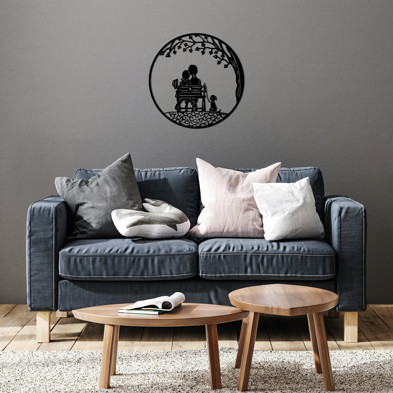 Accesoriu decorativ de perete metalic Relaxing Mode