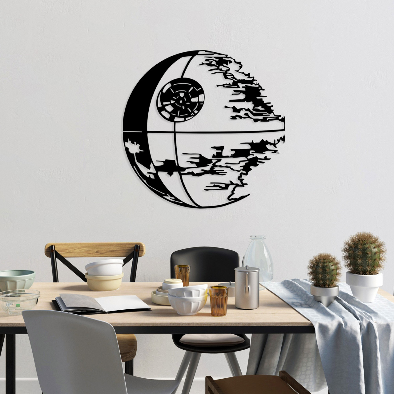 Accesoriu decorativ de perete metalic Spatial