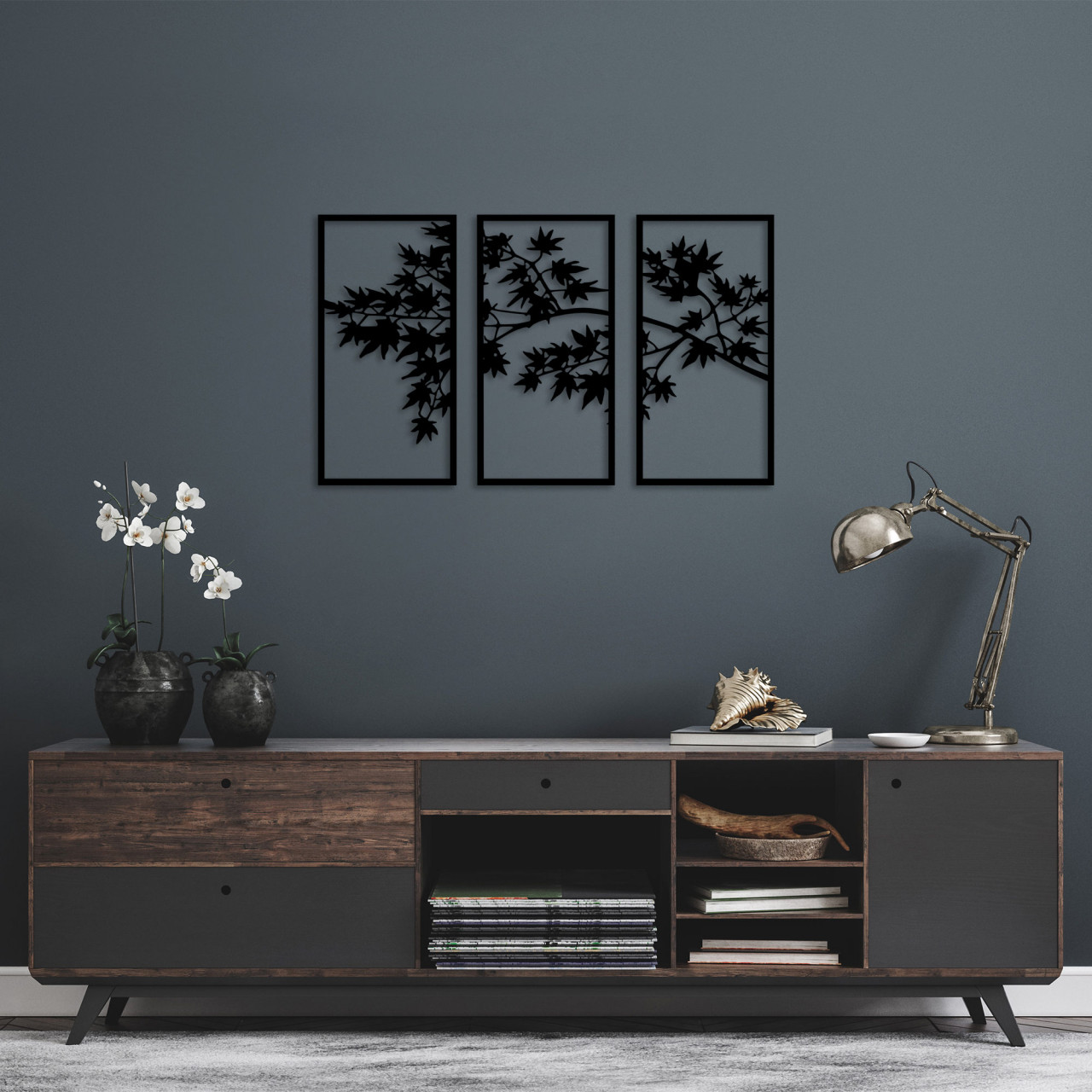 Accesoriu decorativ de perete metalic Tree Branch - 281