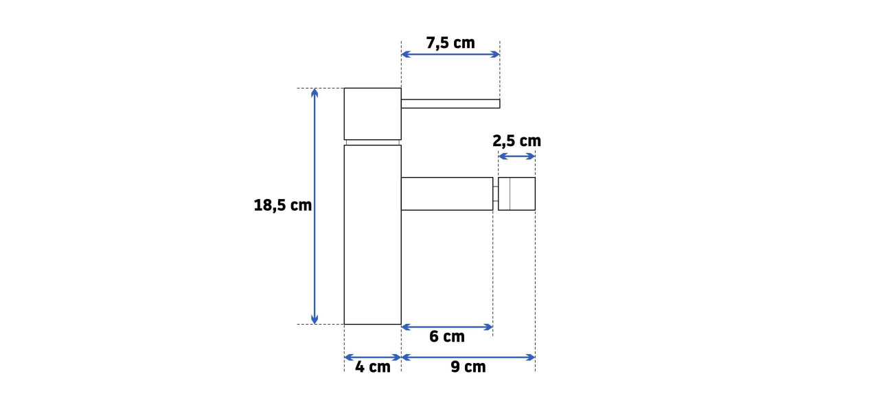 Baterie pentru bideu Tess aurie - 5 | YEO