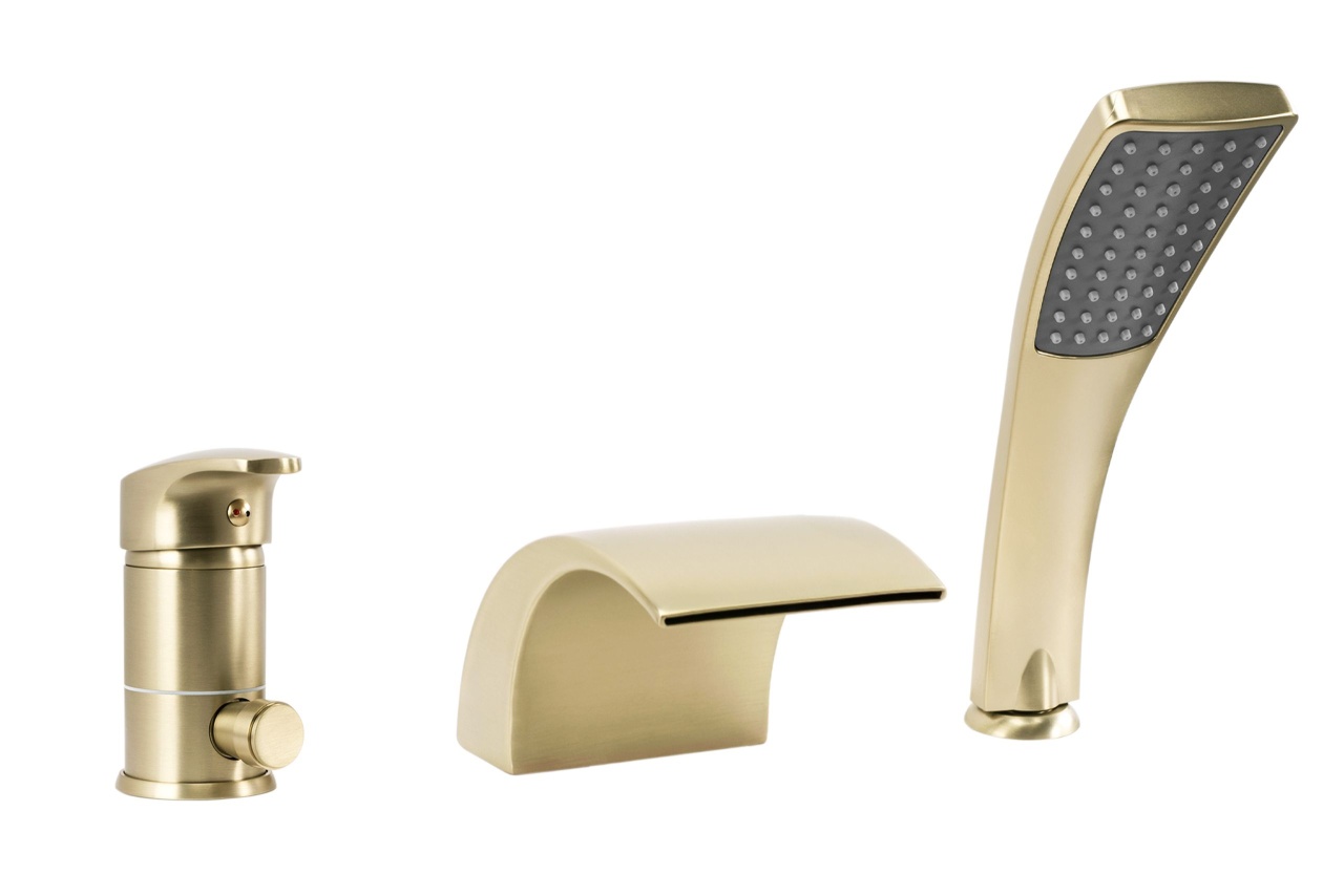 Baterie pentru cadă Rea Riven Brush Gold