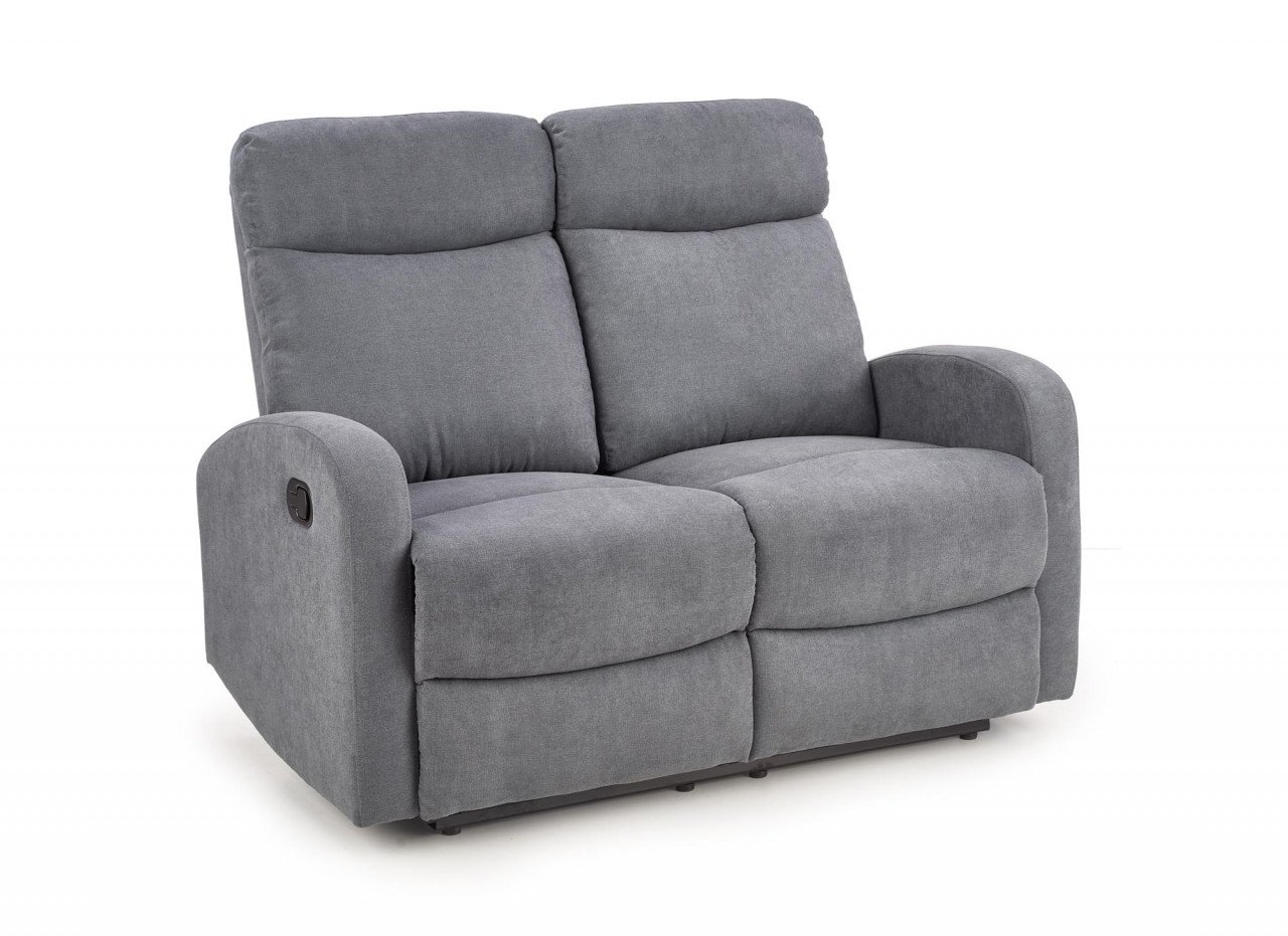 Canapea recliner Oslo 2 stofa gri inchis H100 cm - 3 | YEO