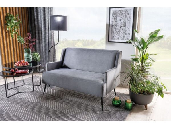 Poze Canapea tapitata Gemma Velvet – Gri
