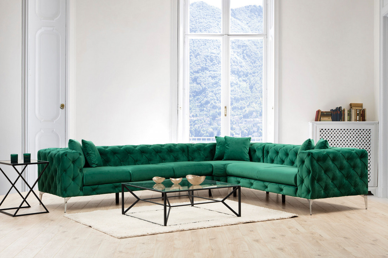 Coltar Como pe dreapta verde