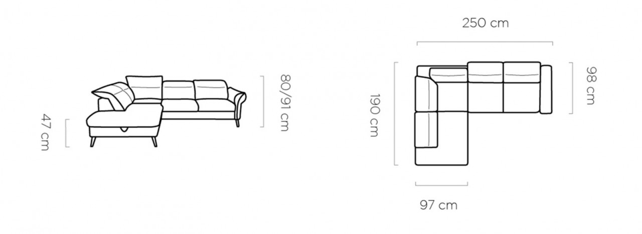 Coltar extensibil Alessia L250 cm - 5 | YEO