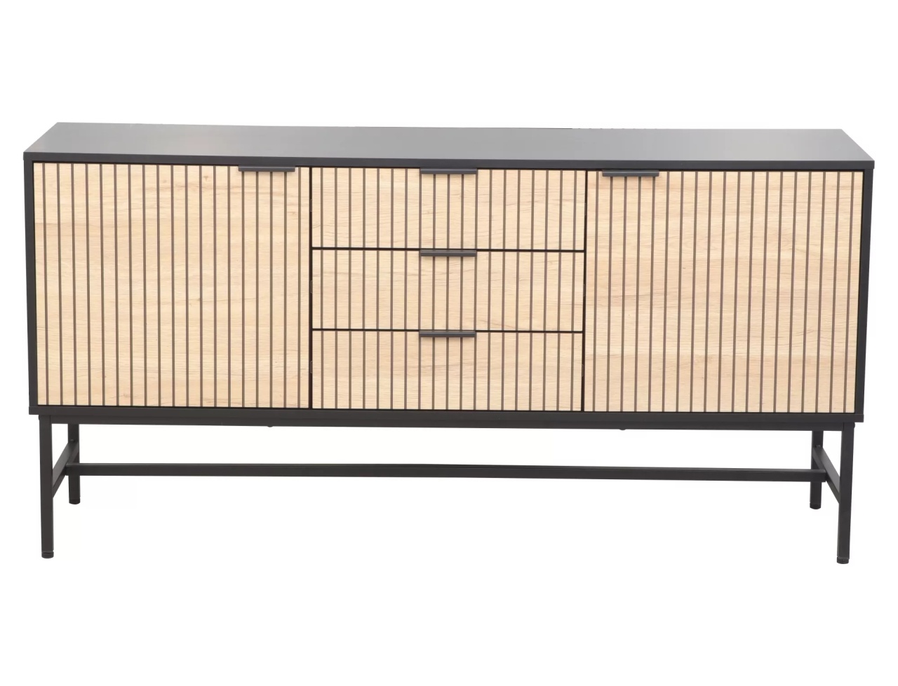 Comoda Mago K1 stejar/negru mat - 1 | YEO