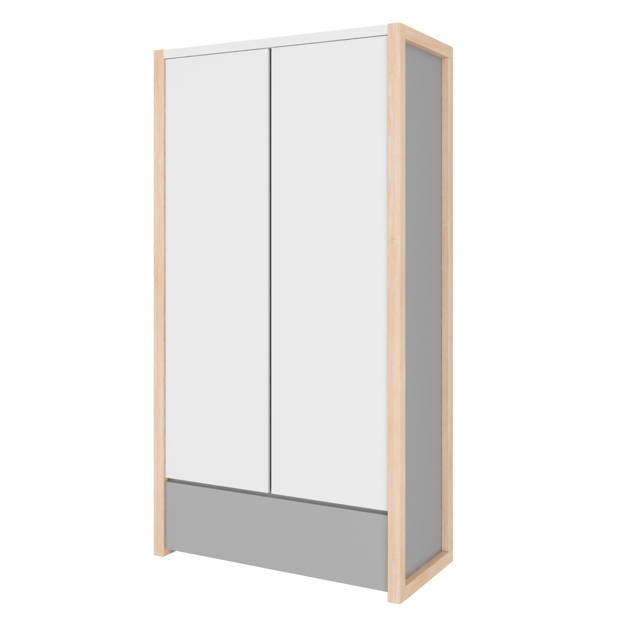 Dulap Pinette alb/gri/pin H190 cm - 3 | YEO