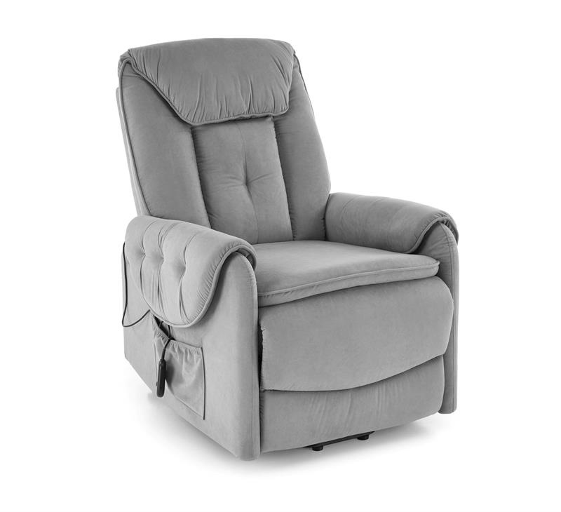 Fotoliu Horton velvet gri - 2 | YEO