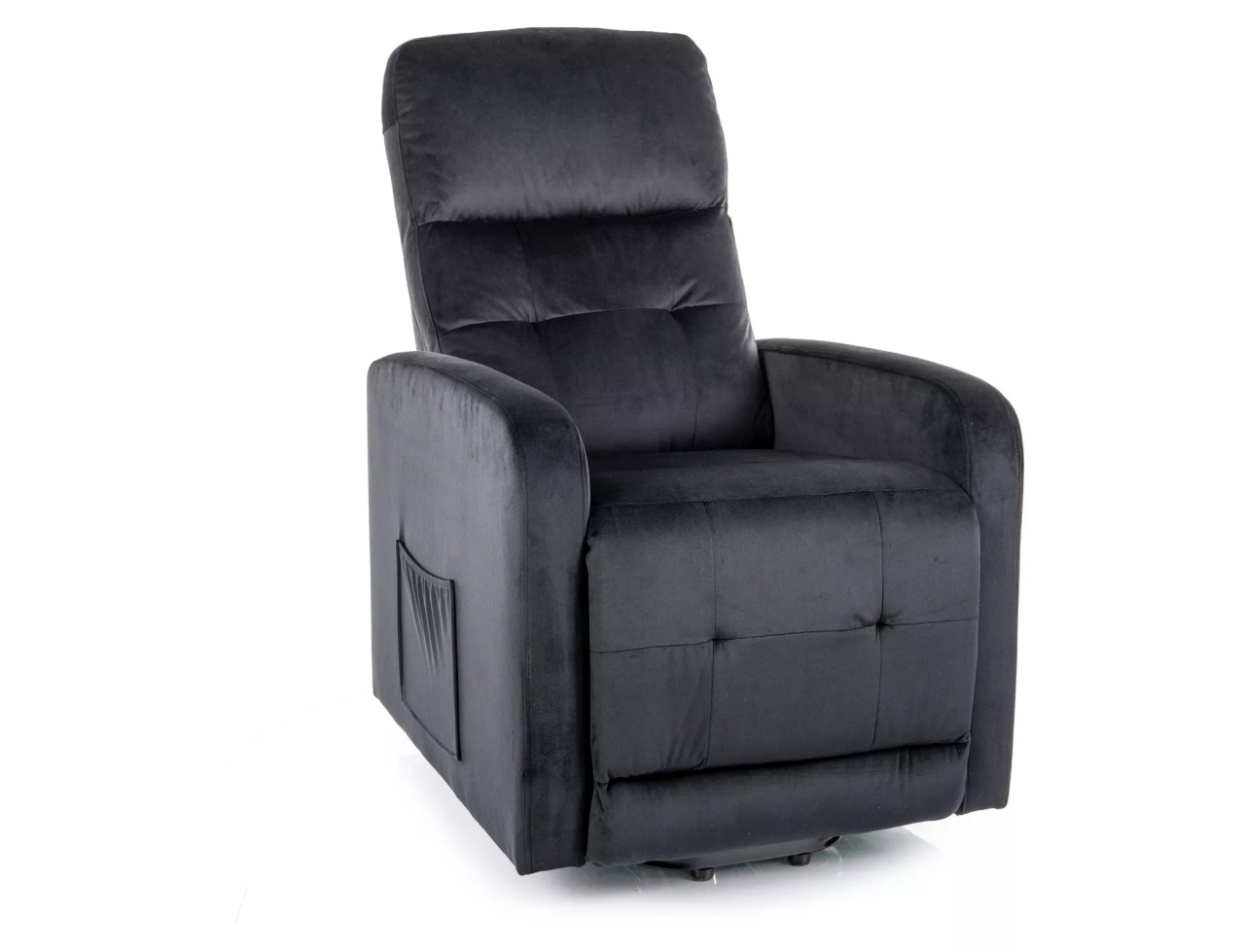 Fotoliu Otus II velvet negru Blu19 H100 cm