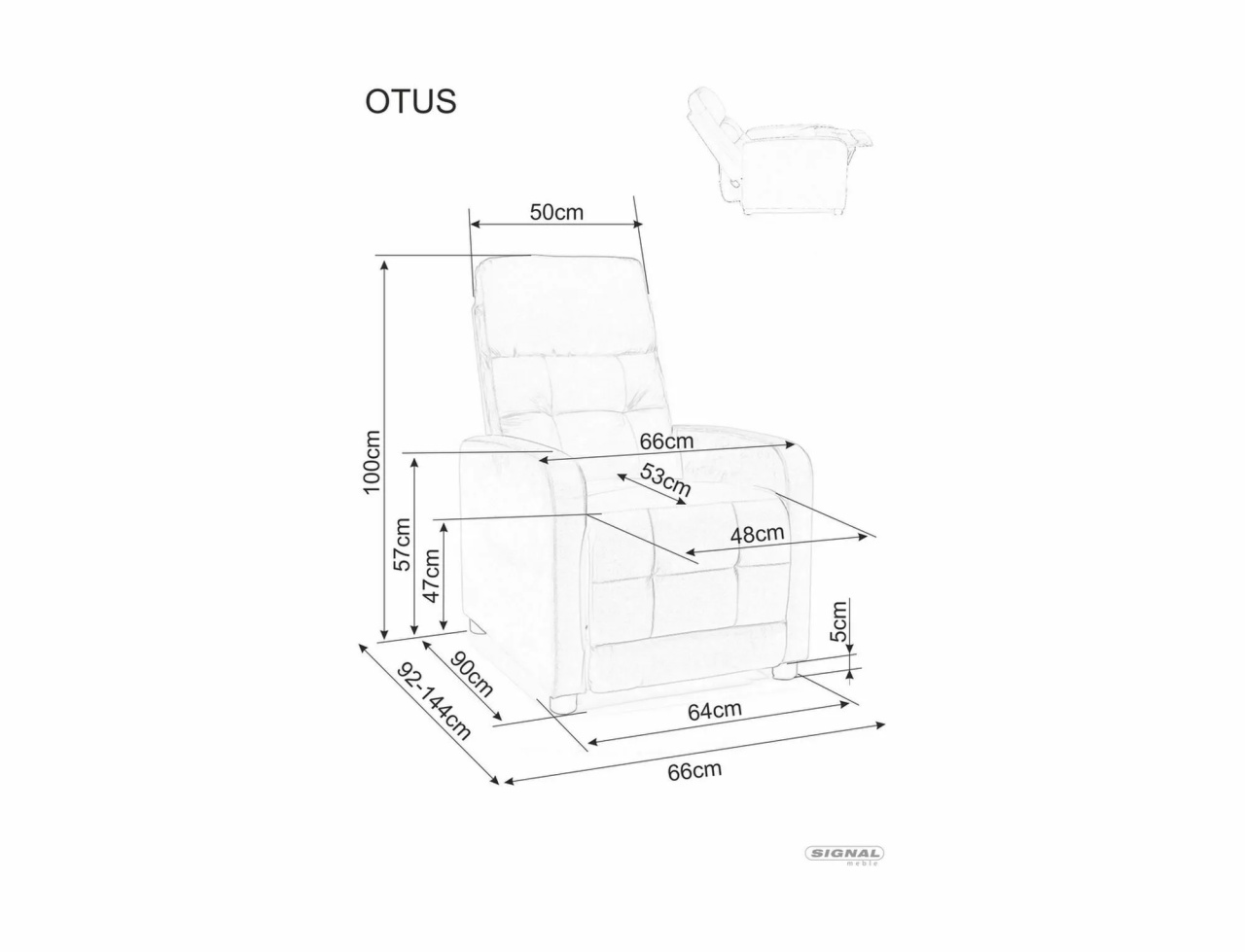 Fotoliu Otus stofa gri inchis Brego 18 H100 cm - 4 | YEO