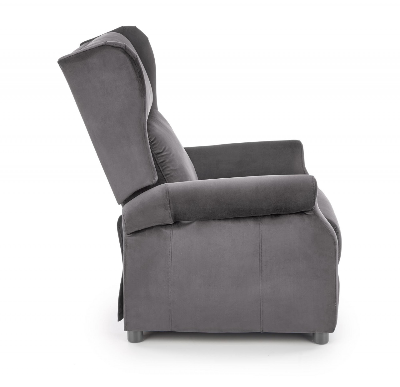 Fotoliu recliner Agustin 2 velvet gri H107 cm - 1 | YEO