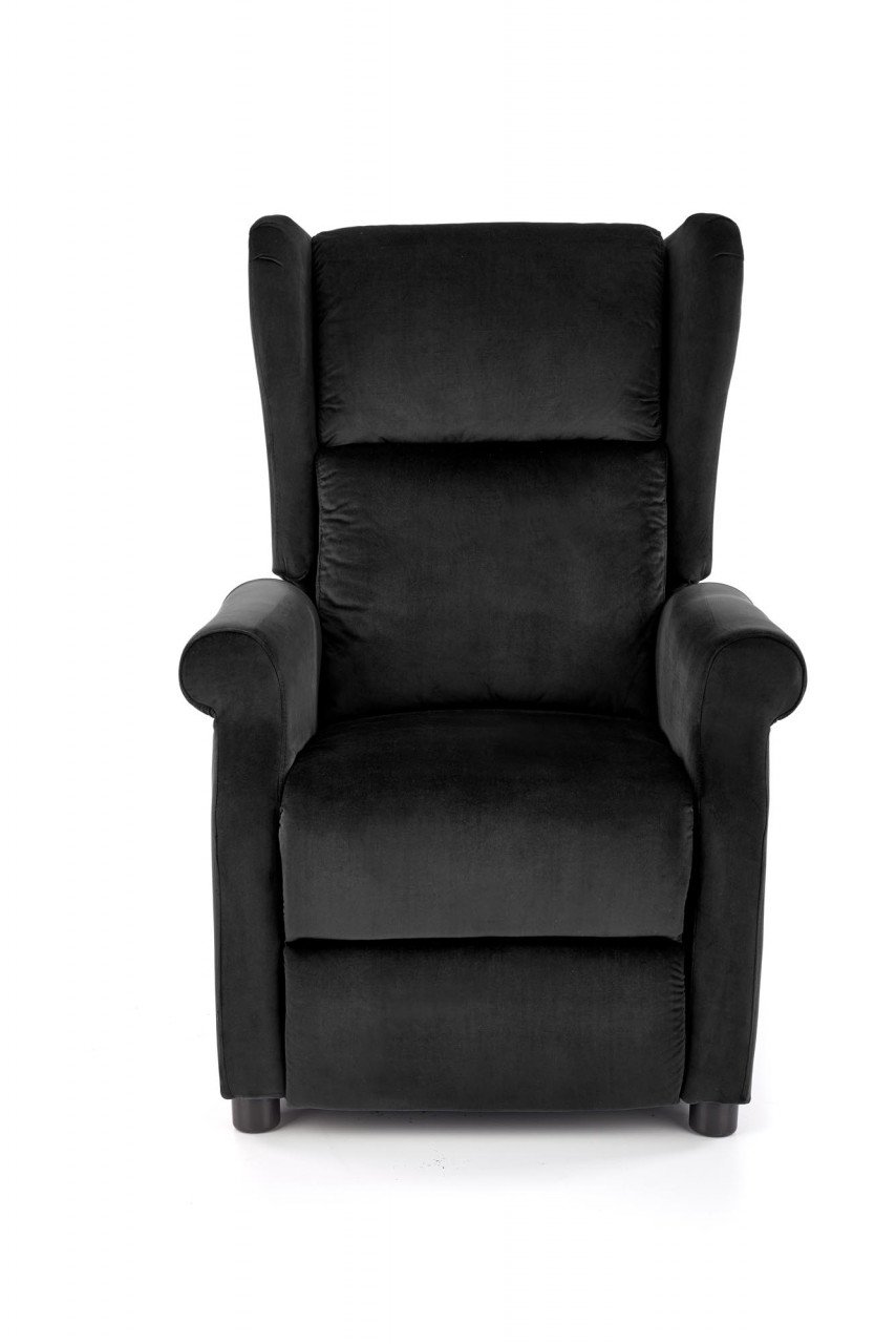 Fotoliu recliner Agustin 2 velvet negru H107 cm - 1 | YEO