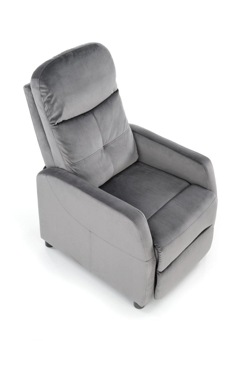 Fotoliu recliner Felipe 2 velvet gri H103 cm - 4 | YEO