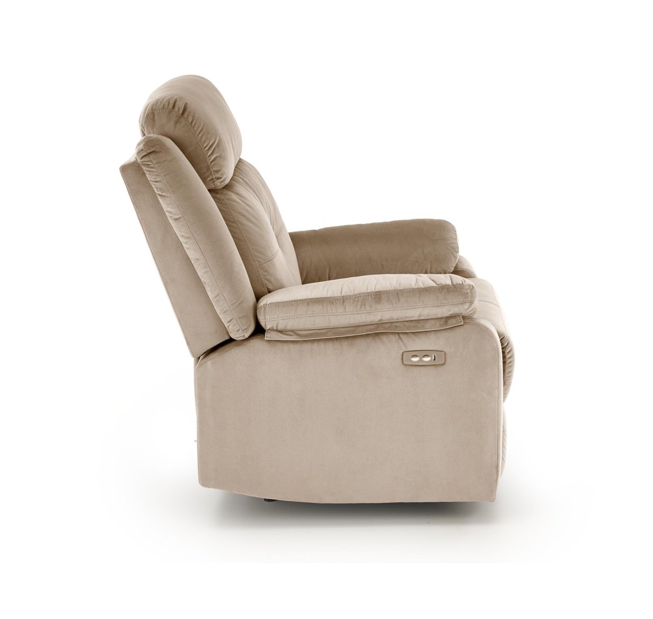 Fotoliu recliner Loris stofa bej H105 cm - 4 | YEO