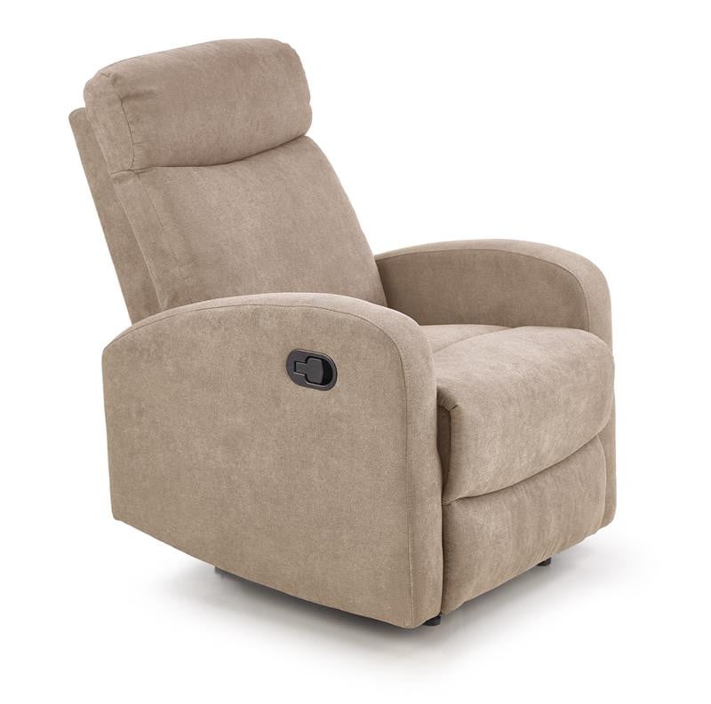 Fotoliu recliner Oslo 1S stofa bej H100 cm