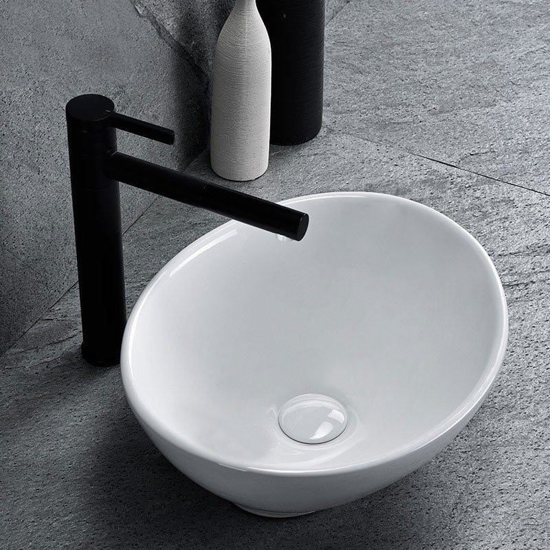 Lavoar Sofia Mini alb ceramica sanitara - 34 cm - 4 | YEO