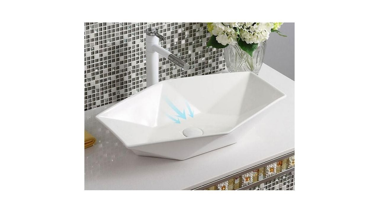 Lavoar Vegas alb ceramica sanitara - 57 cm - 2 | YEO