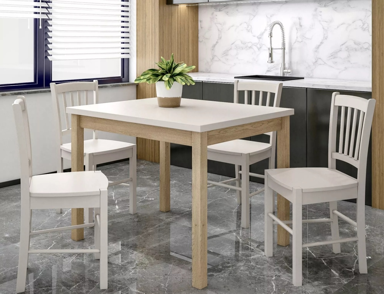 Masa Adam casmir/stejar cremona torro L100xl60 cm - 4 | YEO