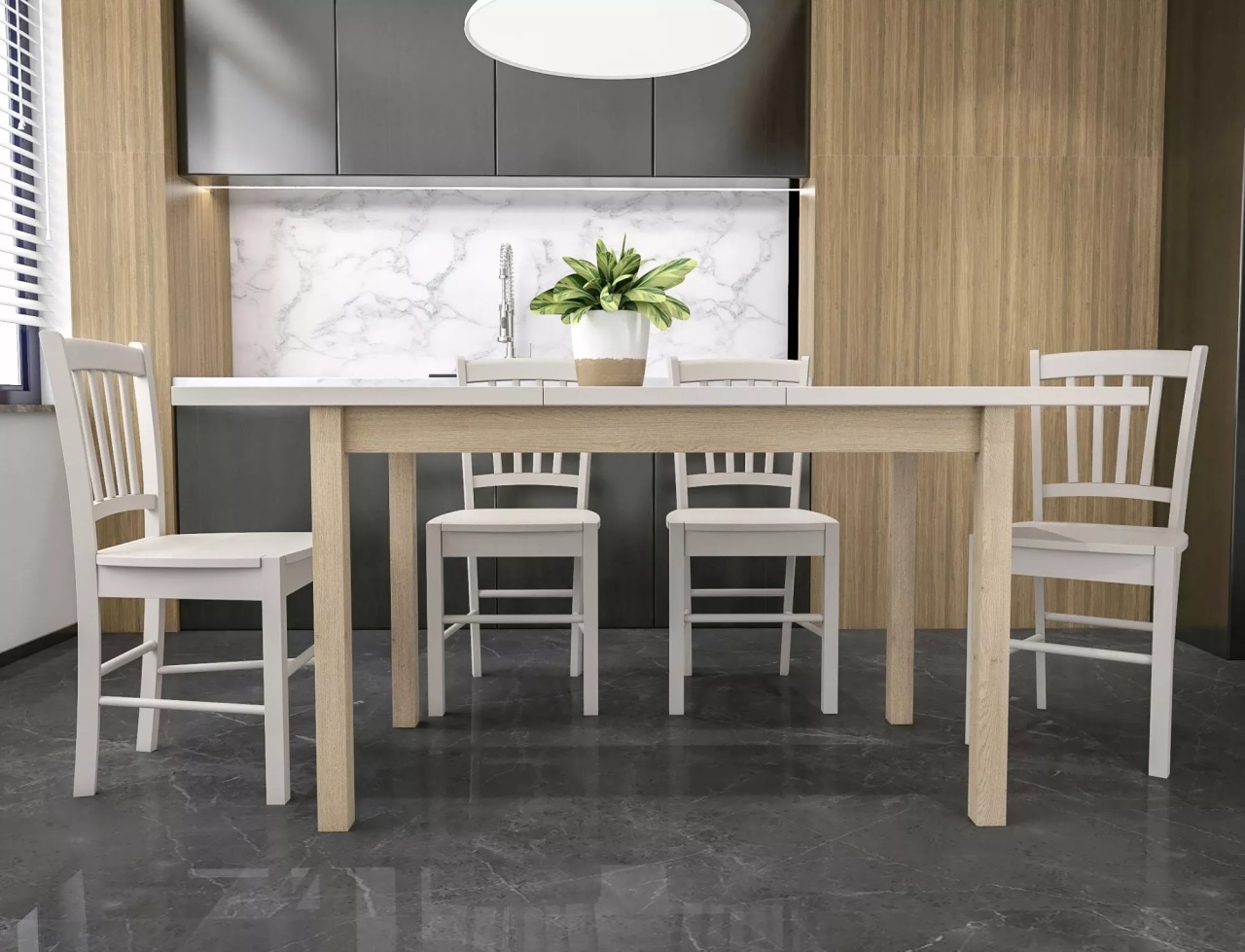 Masa extensibila Adam casmir/stejar cremona torro L120-160 - 3 | YEO