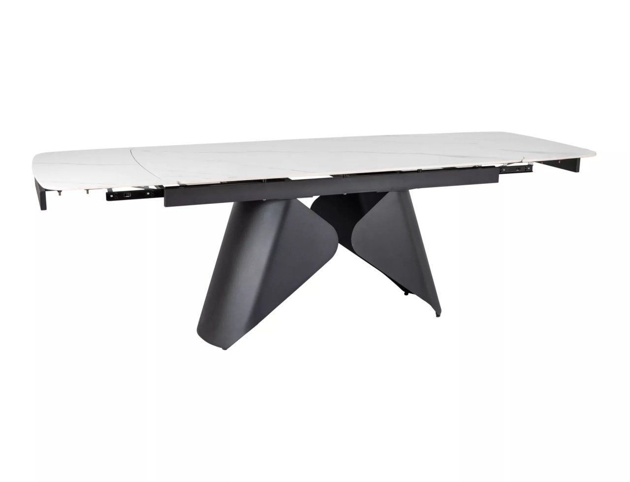 Masa extensibila Armando alb/negru L160-240xl90 cm