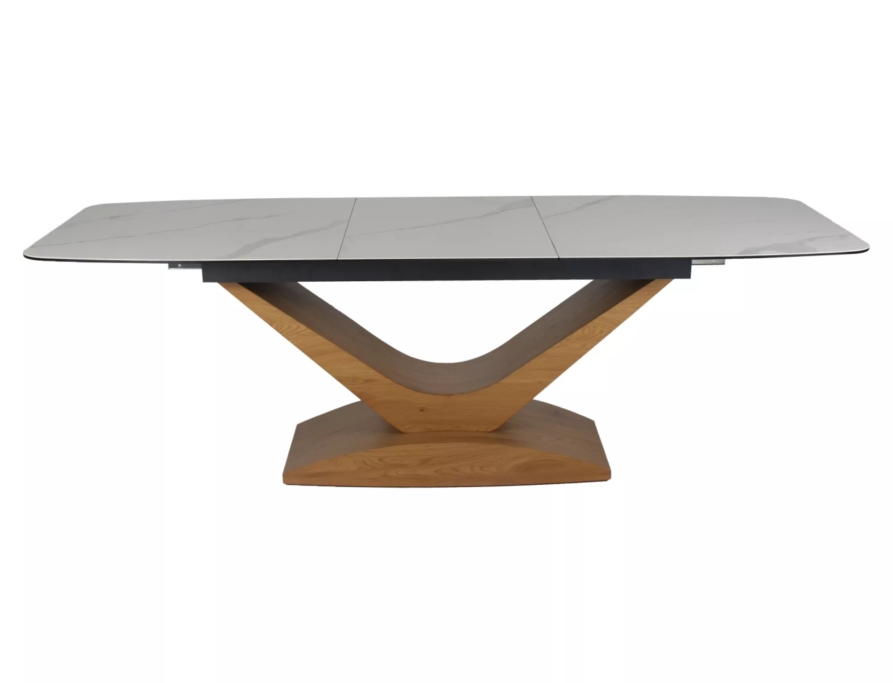 Masa extensibila Dolce Ceramic alba Statuario Venato/stejar L180-240xl95 cm - 3 | YEO