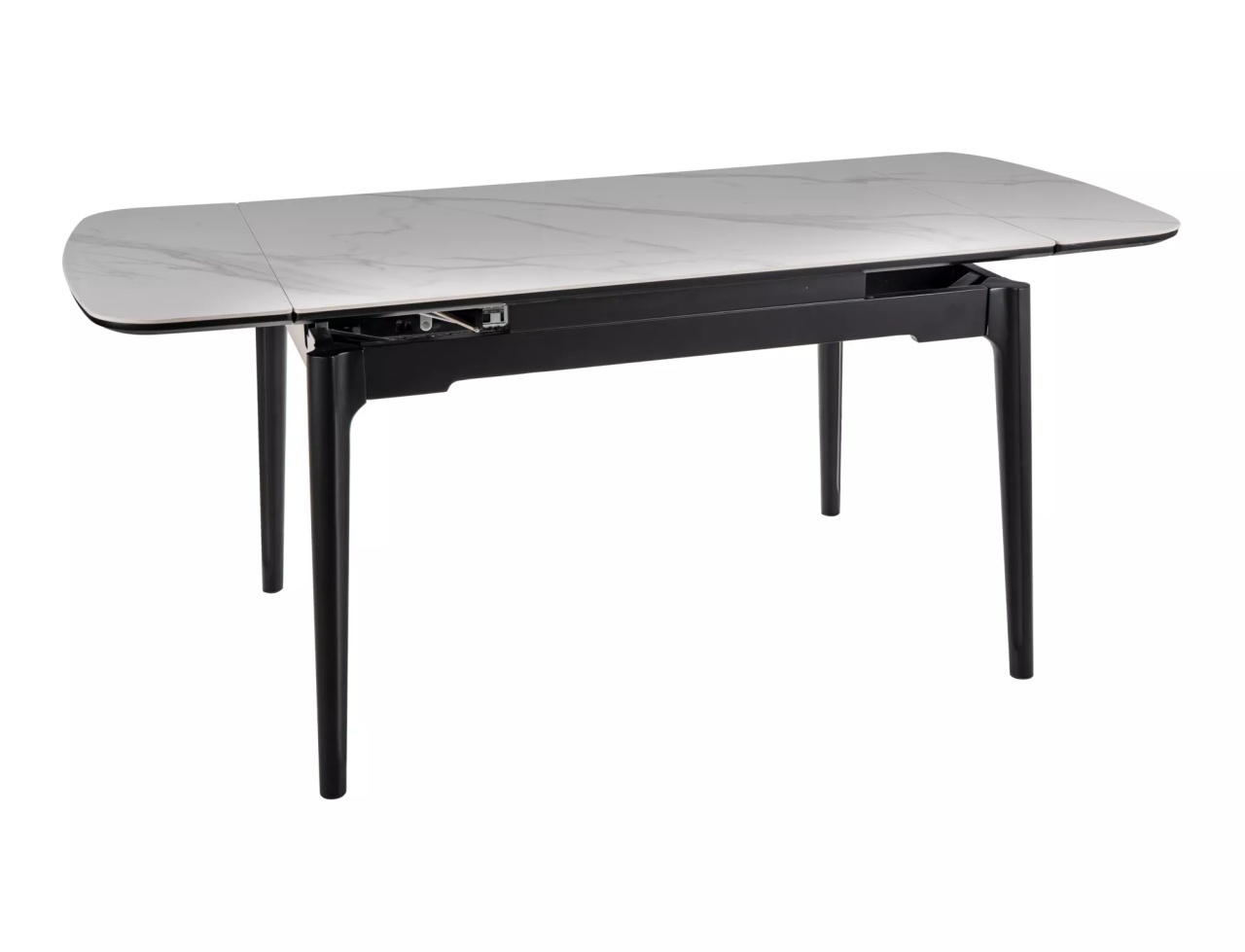 Masa extensibila Sento alb/negru L120-180xl80 cm
