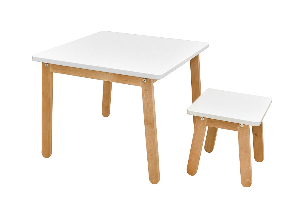 Masuta copii Woody alba L60 cm - 2 | YEO