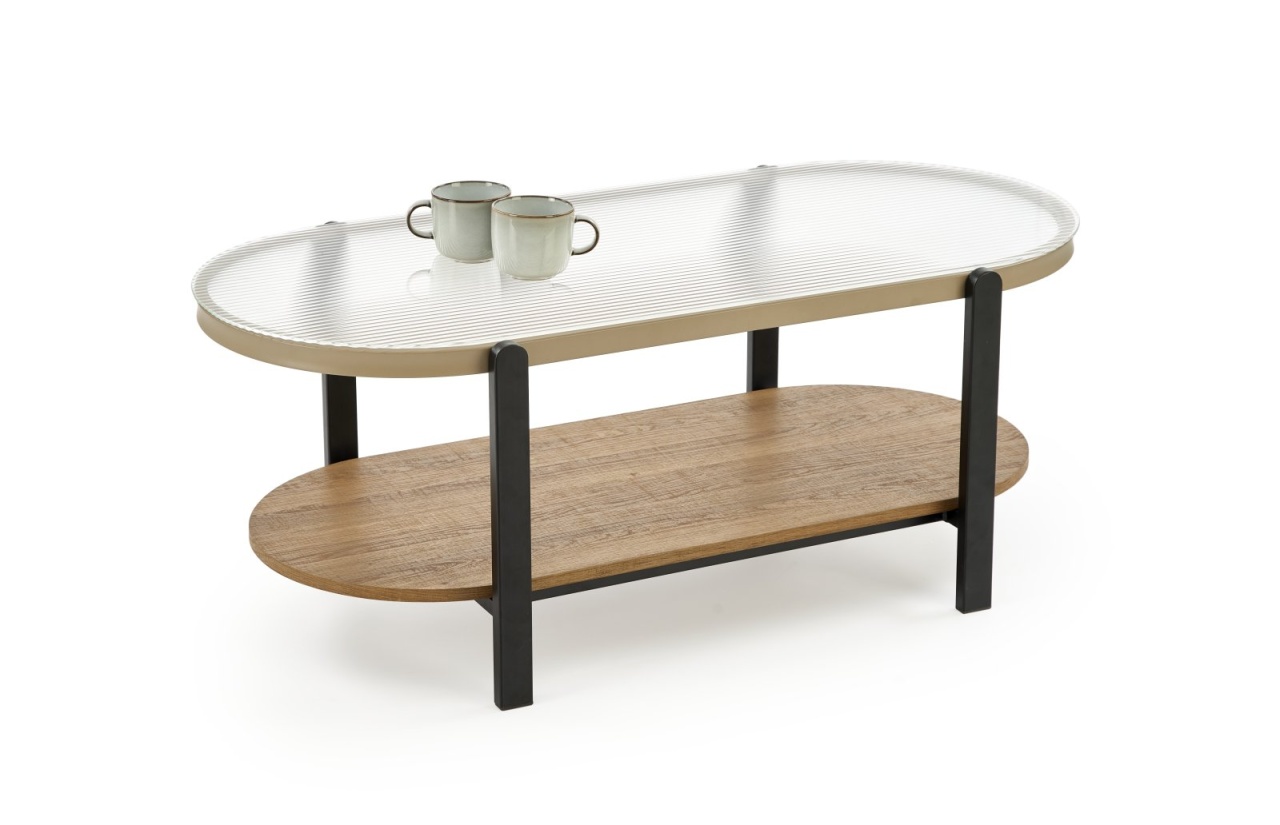 Masuta de cafea Kamala natur/negru L110 cm