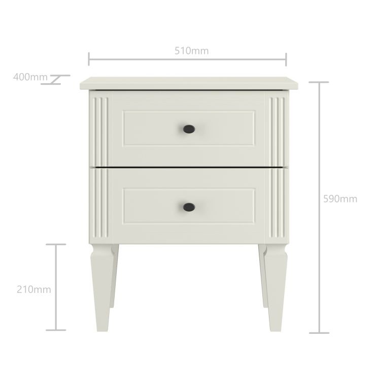 Noptiera eleganta Ines alba H58 cm - 1 | YEO