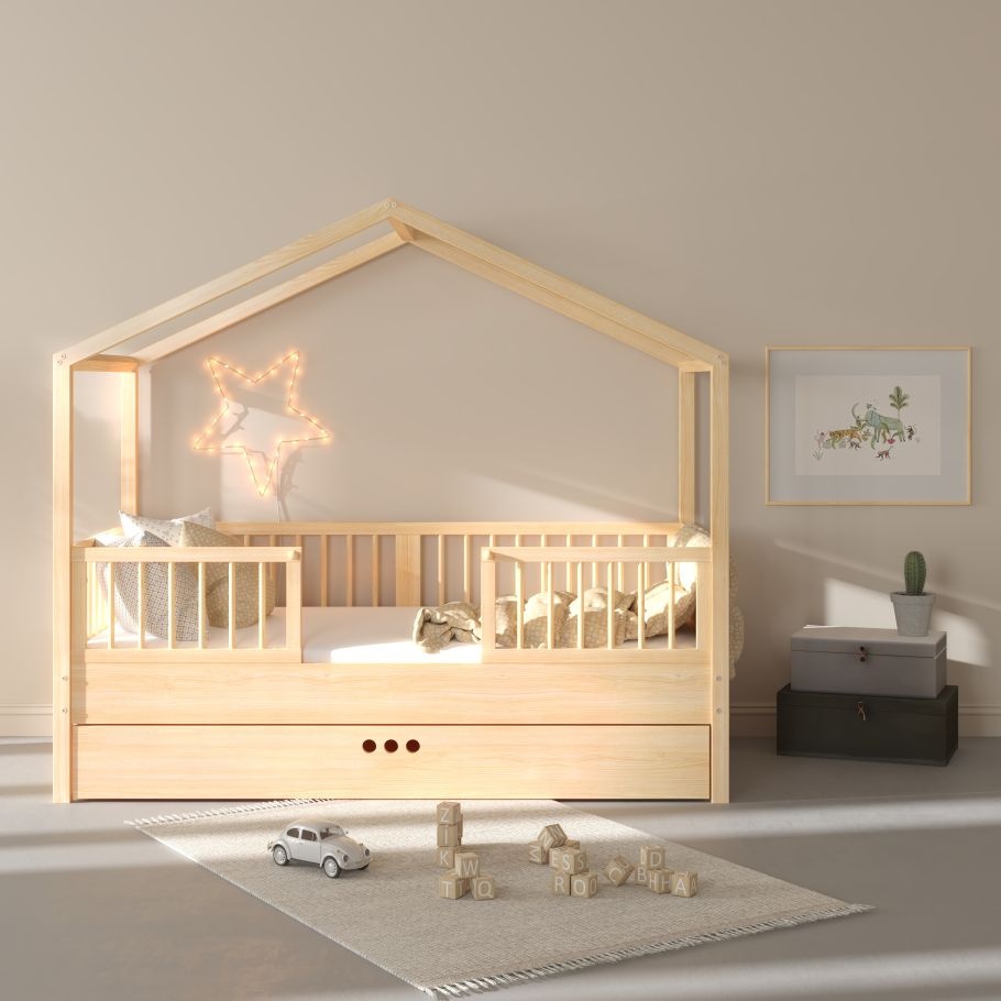 Pat copii Dream Nest House pin 80x160 cm - 4 | YEO