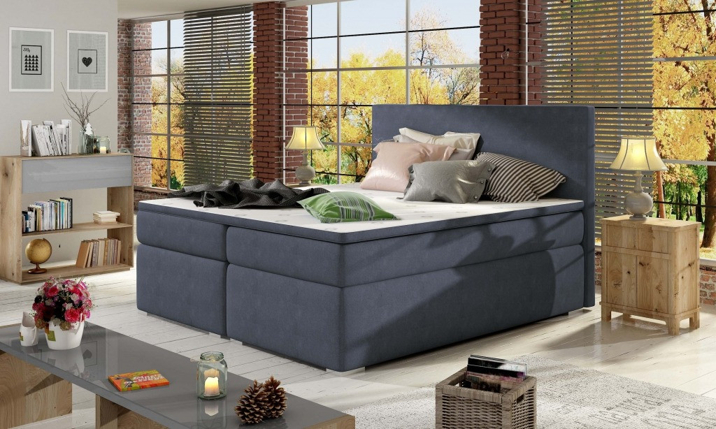 Pat tapitat boxspring Divalo – 140/200 cm