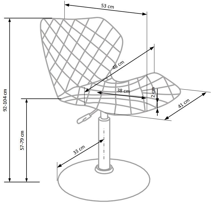 Scaun bar Matrix 2 alb/gri - 3 | YEO