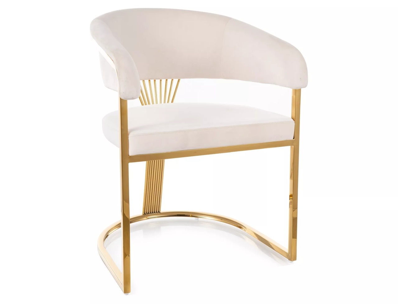 Scaun Crown velvet bej deschis/auriu Blu22