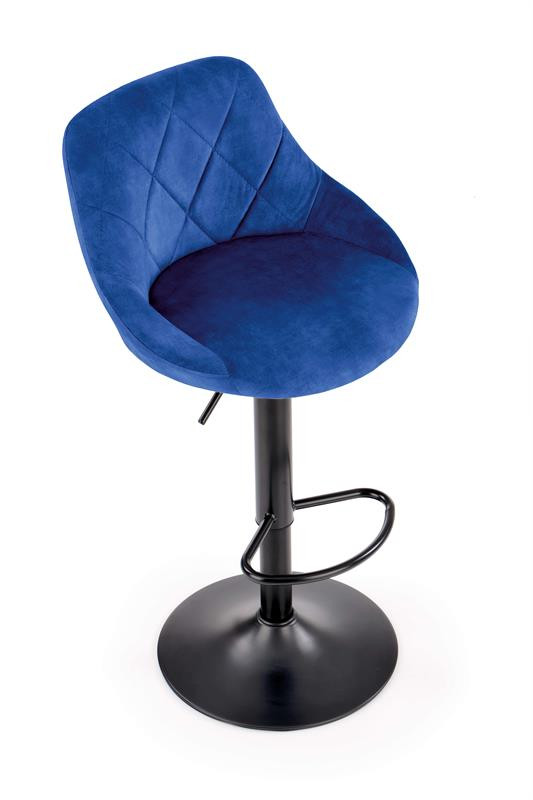 Scaun de bar H-101 velvet bleumarin - 4 | YEO