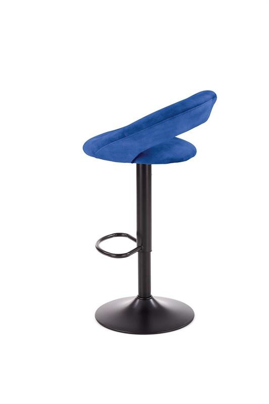 Scaun de bar H-102 velvet bleumarin - 1 | YEO