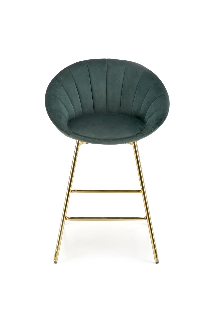 Scaun de bar H-112 velvet verde - 2 | YEO