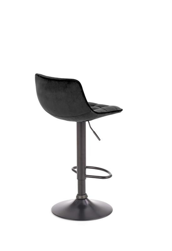 Scaun de bar H-95 velvet negru - 2 | YEO