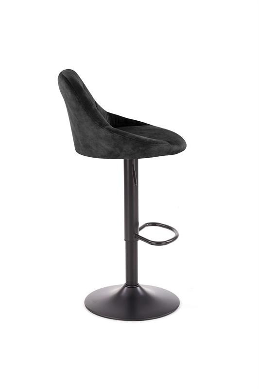 Scaun de bar H101 velvet negru - 1 | YEO