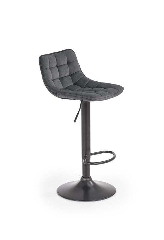 Scaun de bar H95 velvet gri