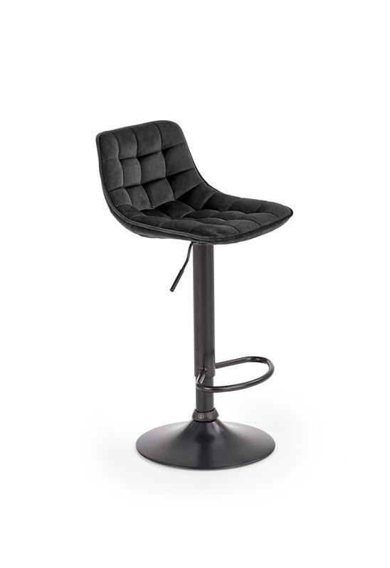 Scaun de bar H95 velvet negru