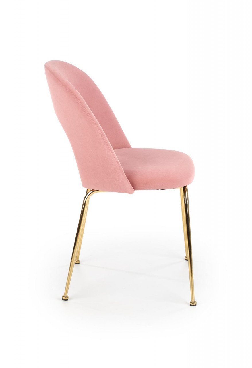 Scaun K385 velvet roz/auriu - 2 | YEO