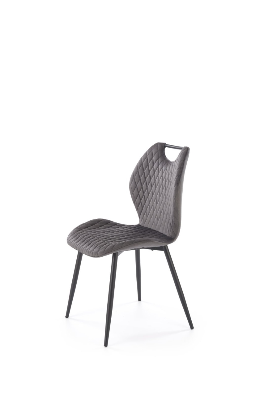 Scaun K569 velvet gri H84 cm