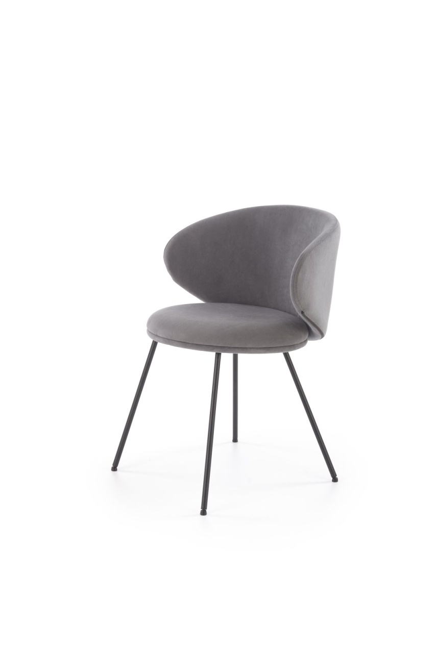 Scaun K587 velvet gri H77 cm