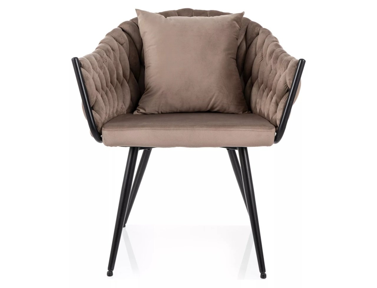 Scaun Nuvo velvet bej inchis/negru Blu40 - 2 | YEO