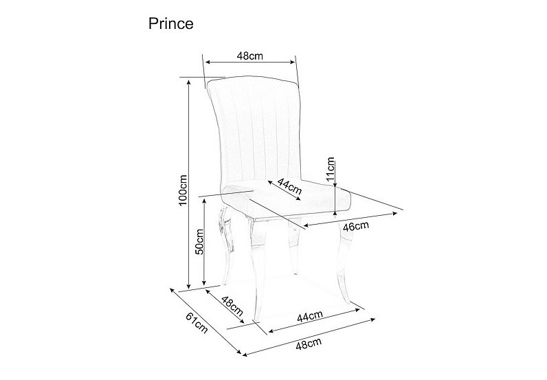 Scaun Prince velvet gri - H100 cm - 4 | YEO