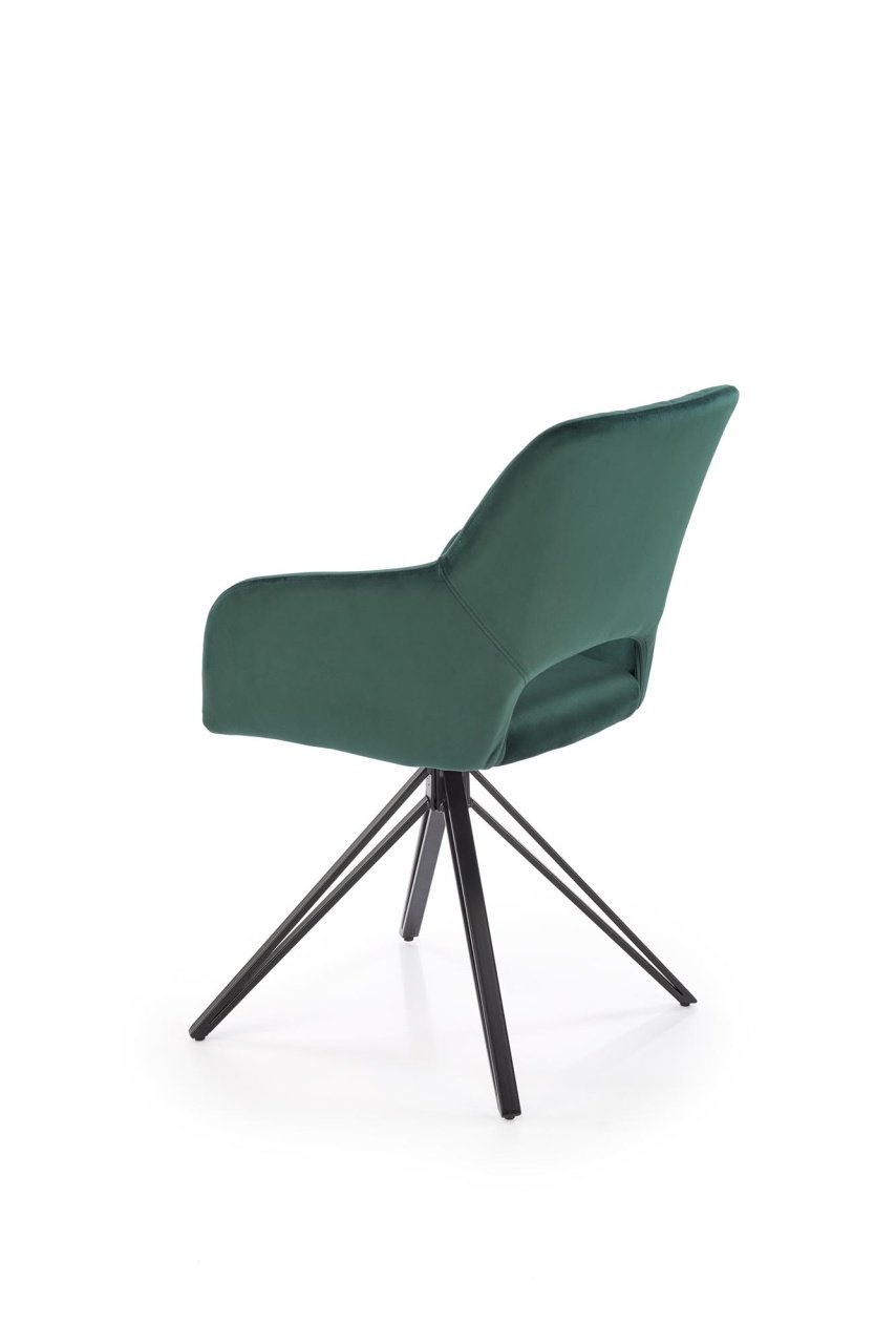 Scaun rotativ K535 velvet verde - 4 | YEO