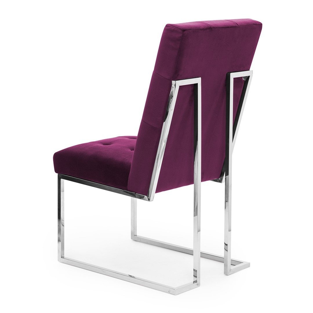 Scaun tapitat Pierre burgundy/silver - H97 cm - 1 | YEO