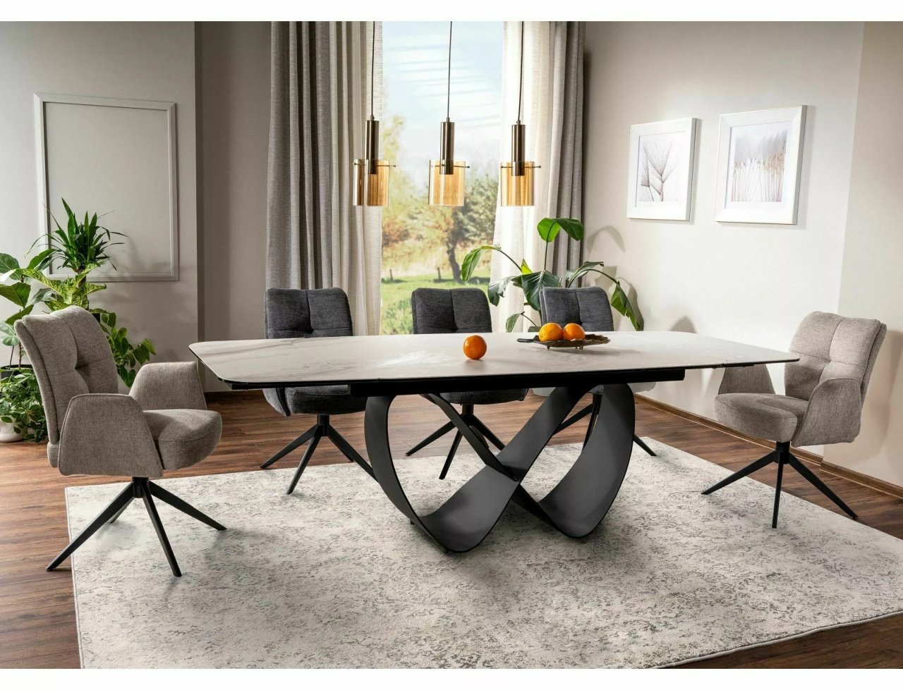 Scaun Wing Brego 18 gri inchis/negru - 1 | YEO